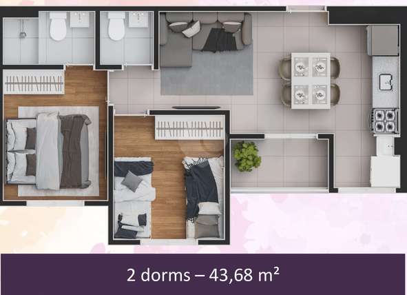 Apartamento 43m²