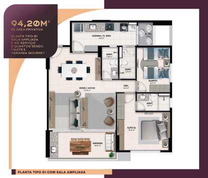 Apartamento 94m²