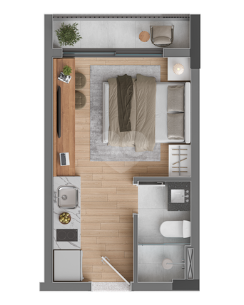 Apartamento 19m²