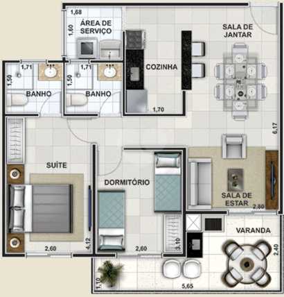 Apartamento 68m²