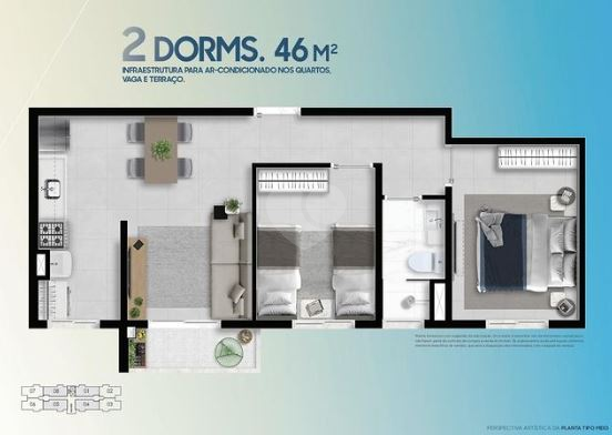 Apartamento 46m²