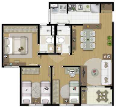 Apartamento 52m²