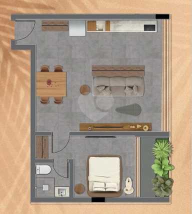 Flat 51m²