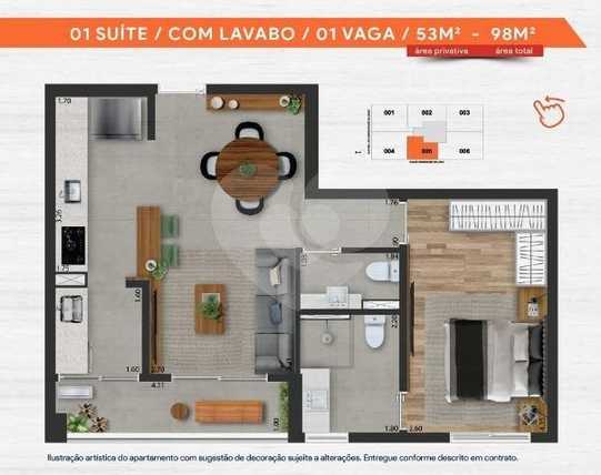 Apartamento 53m²