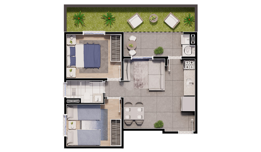 Apartamento 54m²