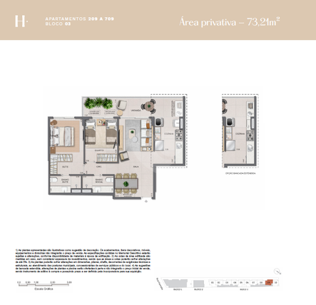 Apartamento 73m²