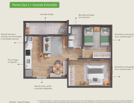 Apartamento 49m²