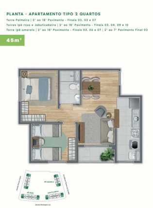 Apartamento 45m²