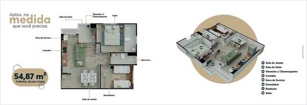 Apartamento 54m²