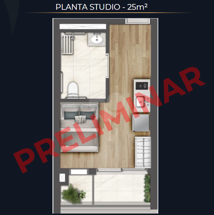 Apartamento 25m²