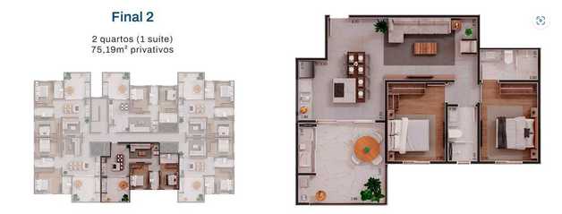 Apartamento 75m²