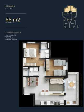 Apartamento 66m²