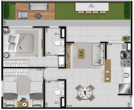 Apartamento 65m²