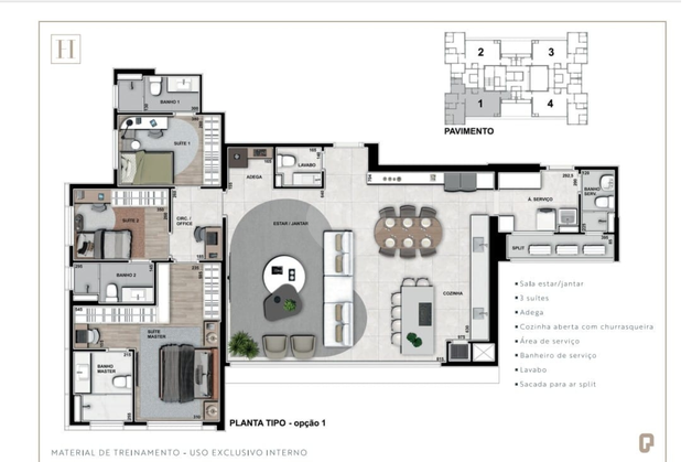 Apartamento 165m²