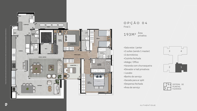 Apartamento 193m²