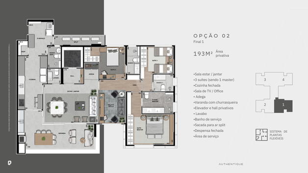 Apartamento 193m²