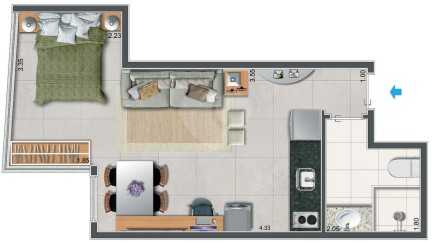 Apartamento 33m²