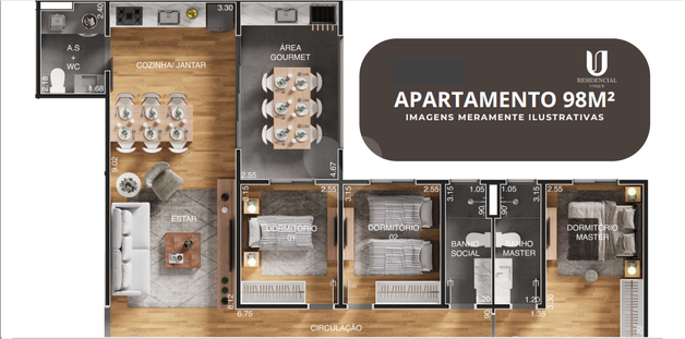 Apartamento 98m²