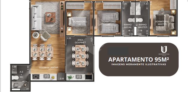 Apartamento 95m²