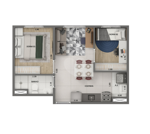 Apartamento 33m²