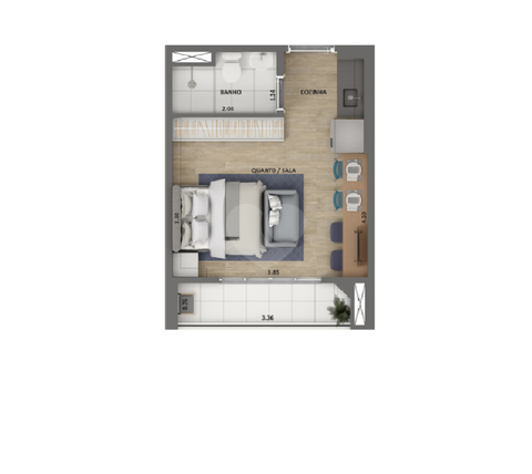 Apartamento 23m²