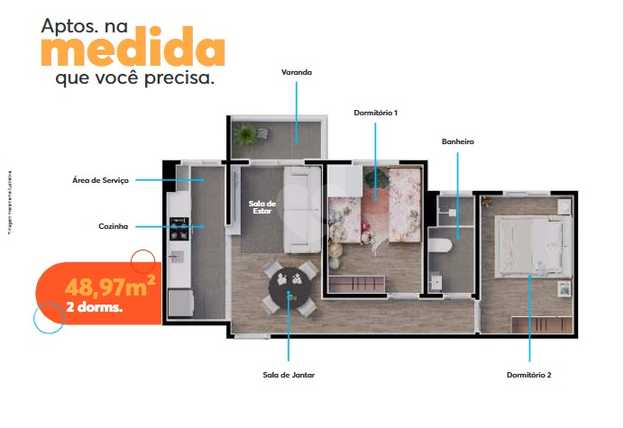 Apartamento 48m²