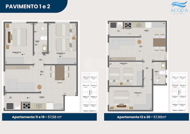 Apartamento 57m²