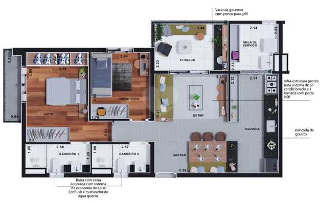 Apartamento 82m²