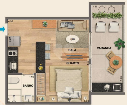 Apartamento 37m²