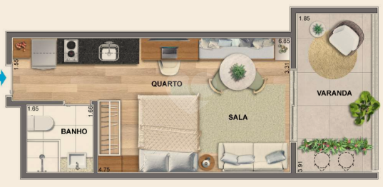 Apartamento 32m²