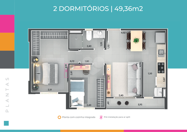 Apartamento 49m²