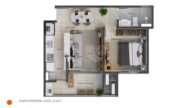 Apartamento 47m²