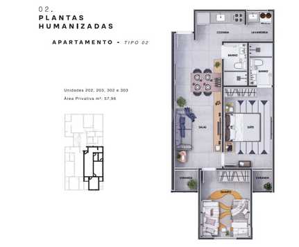 Apartamento 57m²