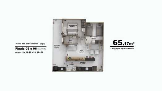 Apartamento 65m²