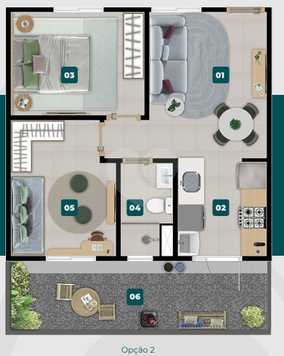 Apartamento 47m²