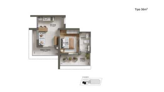 Apartamento 36m²