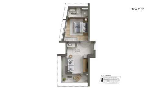 Apartamento 31m²
