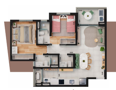 Apartamento 74m²