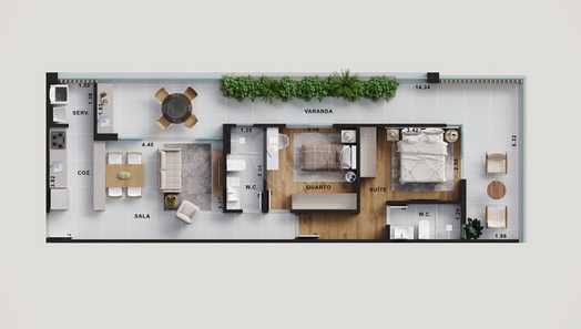 Apartamento 63m²