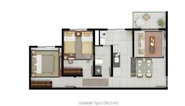 Apartamento 54m²