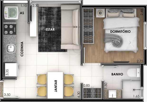 Apartamento 28m²