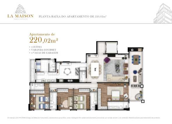 Apartamento 220m²