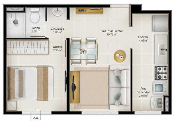 Apartamento 31m²