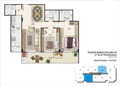 Apartamento 78m²