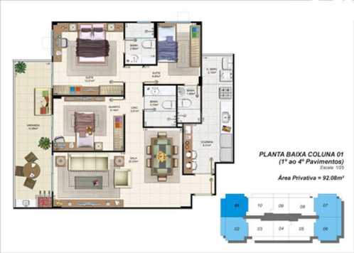 Apartamento 92m²