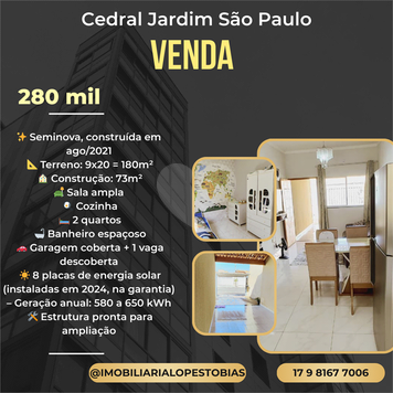 Venda Casa Cedral Jardim São Paulo 1
